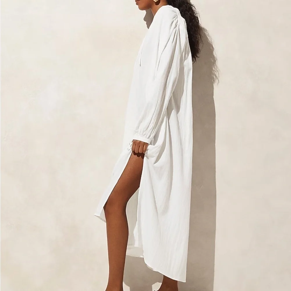 J crew white Airy gauze tunic dress